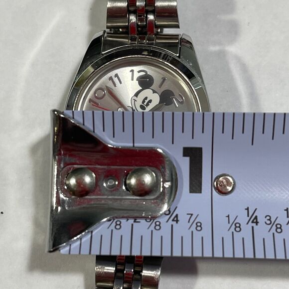 Disney Women's Mickey Mouse Silver-Tone Stainless Steel 7" Band Watch MCK807 - Picture 8 of 12